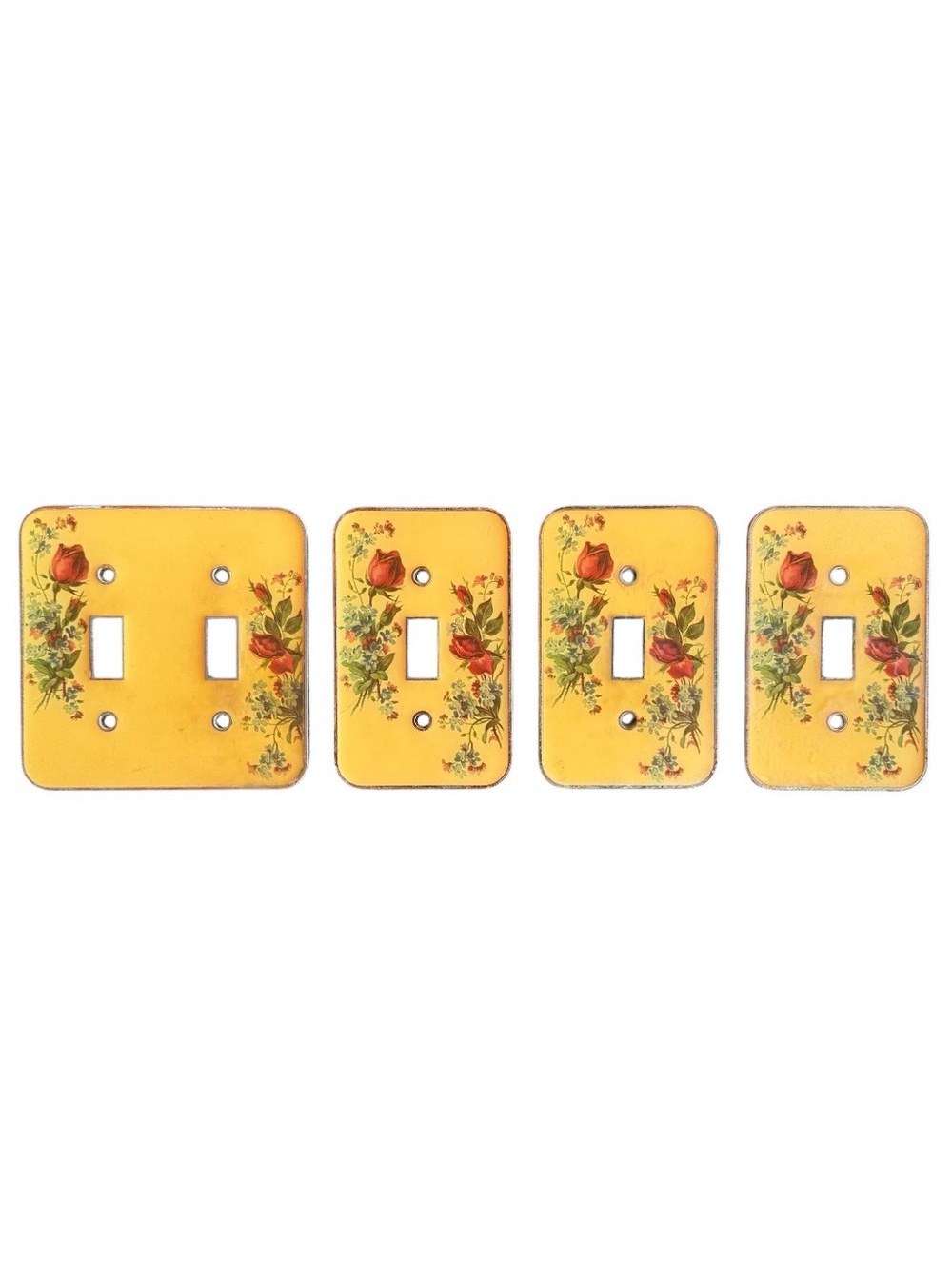 The Bucklers Inc NY 5th Avenue Butterscotch Floral Light Switch Plate Covers
